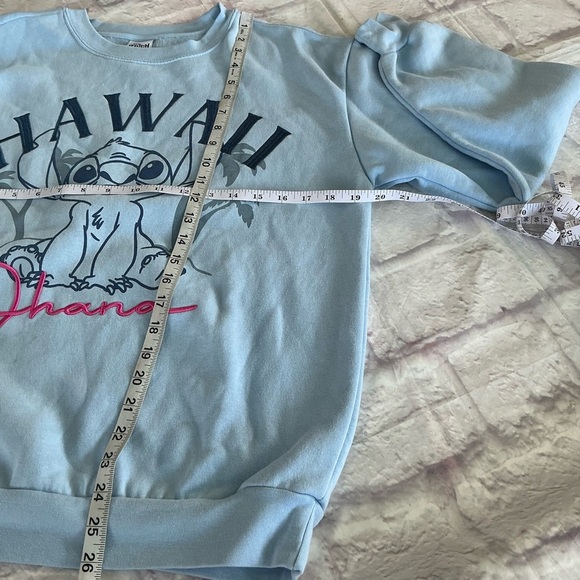 Disney Lilo And Stitch Light Blue Pullover Crewneck Sweater Size XL - Picture 6 of 11
